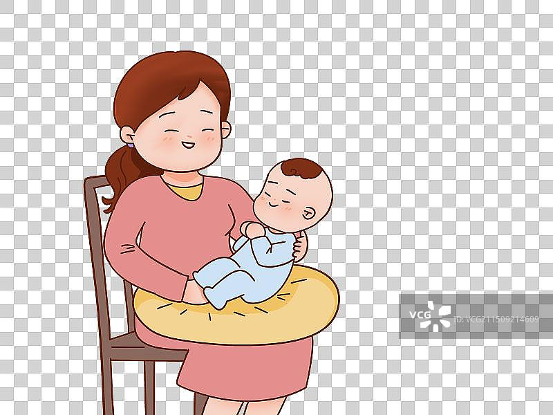 哺乳喂养宝宝的妈妈怀抱宝宝图片素材