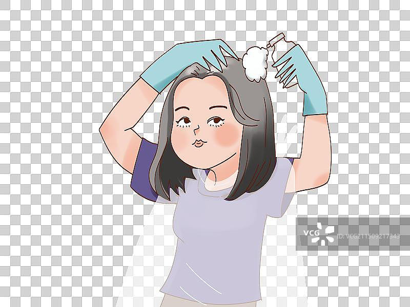 染头发的年轻女人图片素材