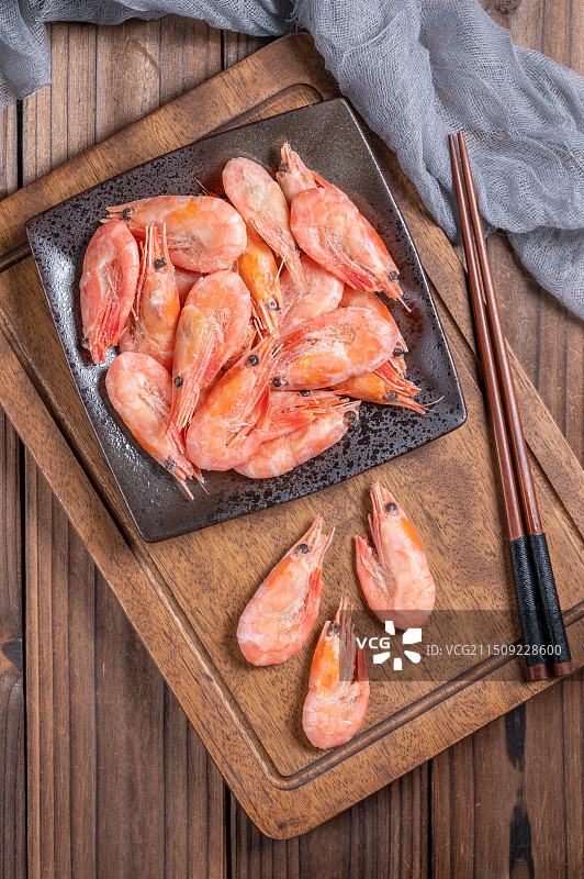 北极虾甜虾冰虾海鲜图片素材