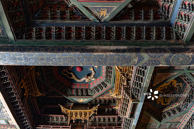 西省朔州市应县城净土寺，大雄宝殿俗称北寺图片素材