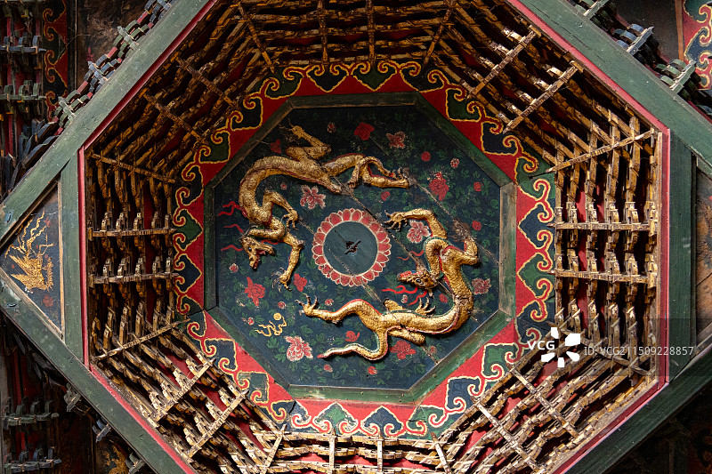 西省朔州市应县城净土寺，大雄宝殿俗称北寺图片素材
