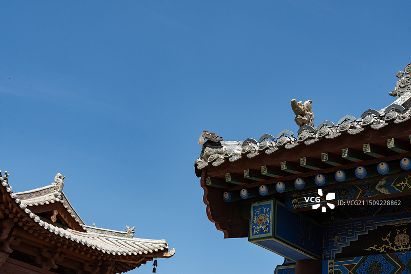 西省朔州市应县城净土寺，大雄宝殿俗称北寺图片素材