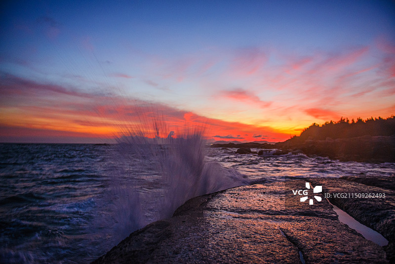 汕尾红海湾日落图片素材