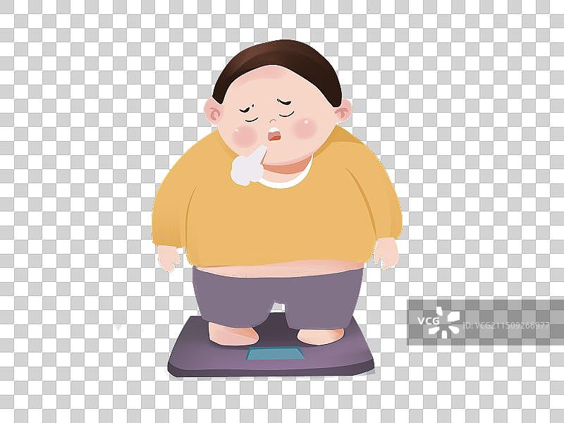 量体重超重的胖子图片素材