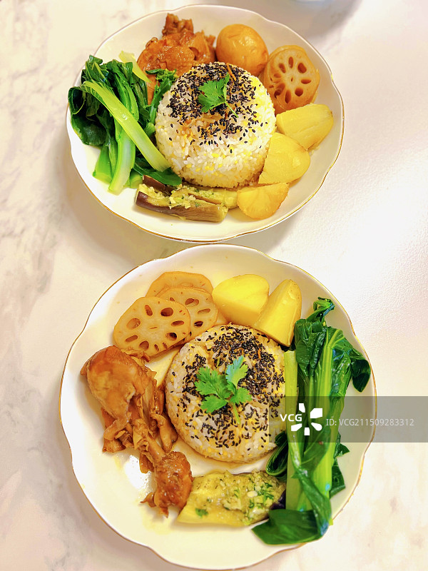 鸡腿饭图片素材