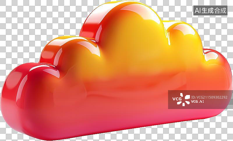 【AI数字艺术】云服务立体云朵图图片素材