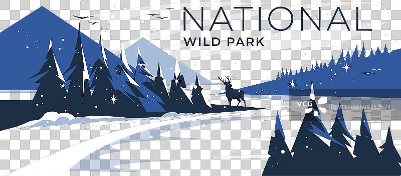 冬季自然公园山地的土地图片素材