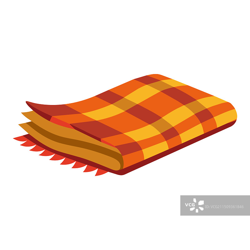 白色背景上的毯子家居元素图片素材