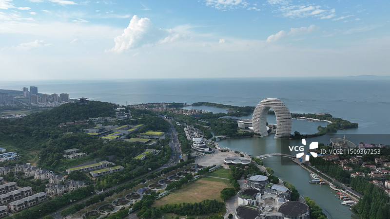 湖州黄金湖岸景区图片素材