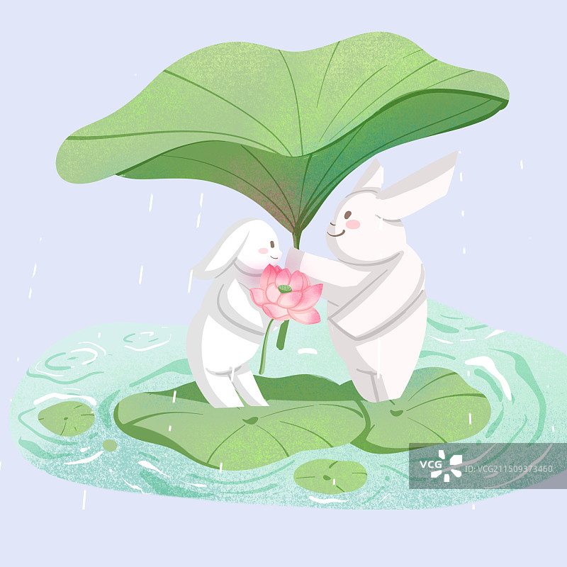 小兔子的春夏秋冬03图片素材