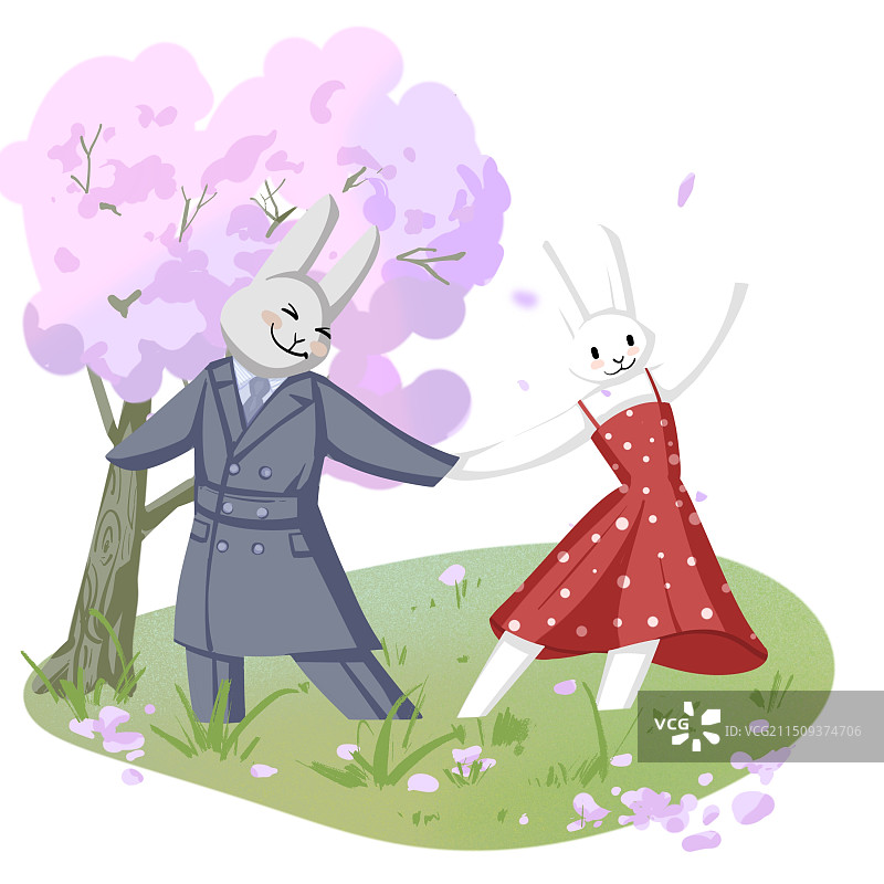 小兔子的春夏秋冬06图片素材