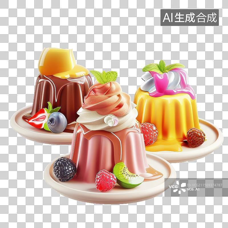 【AI数字艺术】3D渲染美味的食物图片素材
