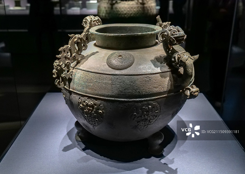 铜浴缶 春秋 枣庄市峄城区徐楼村墓地出土 枣庄市博物馆藏 山东博物馆礼运东方特展图片素材