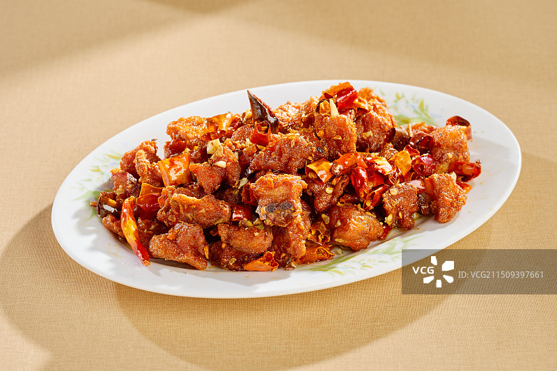 重庆辣子炒鸡图片素材