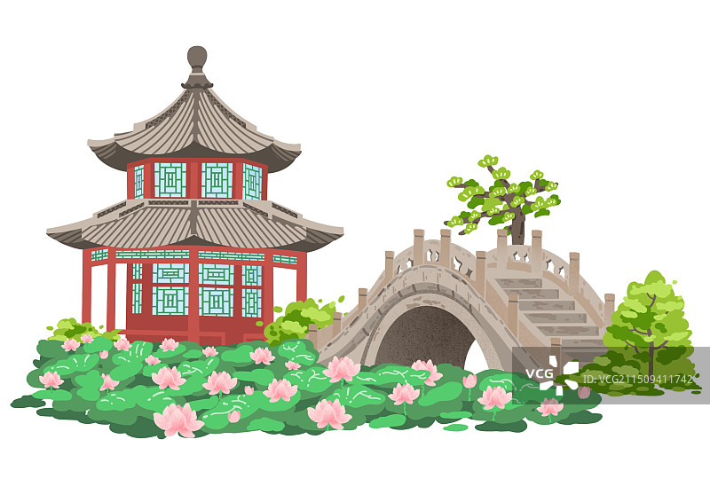 保定古莲花池图片素材