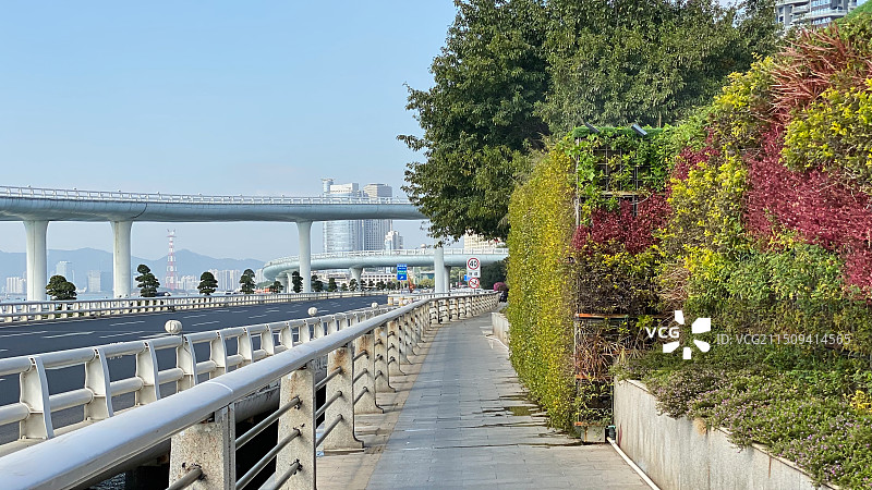 厦门演武大桥步道图片素材