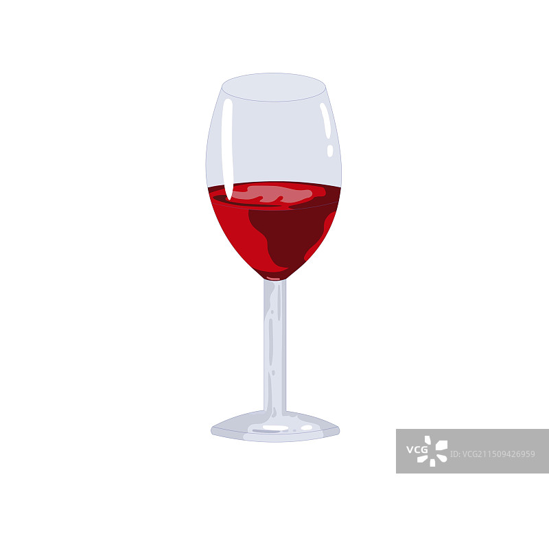 红酒杯红葡萄酒创意插画图片素材