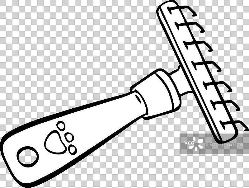 宠物梳理涂鸦手绘风格图片素材