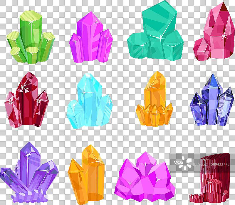 深色背景下的水晶宝石图片素材