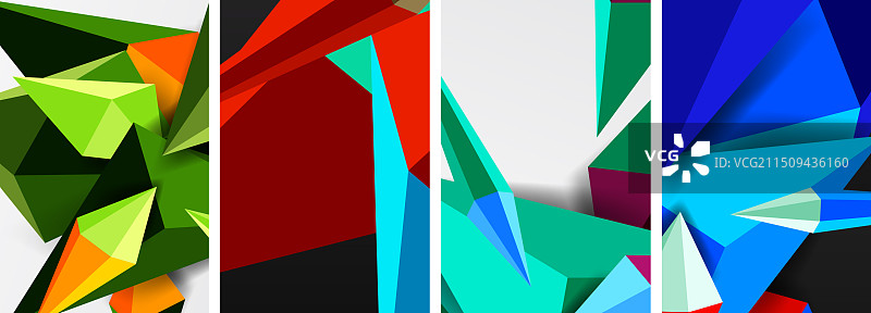 马赛克三角形海报几何抽象图片素材