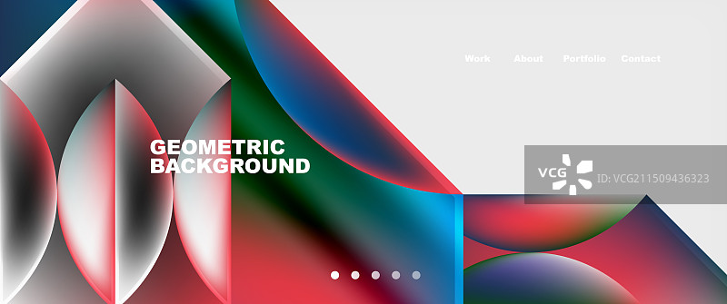 彩色渐变抽象几何形状图片素材