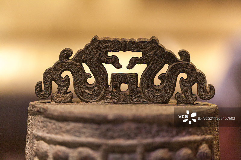 河南开封博物馆展出文物：宋朝夷则钟图片素材