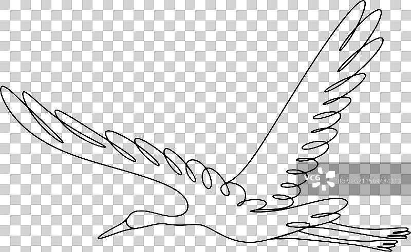 起重机单线剪影图片素材