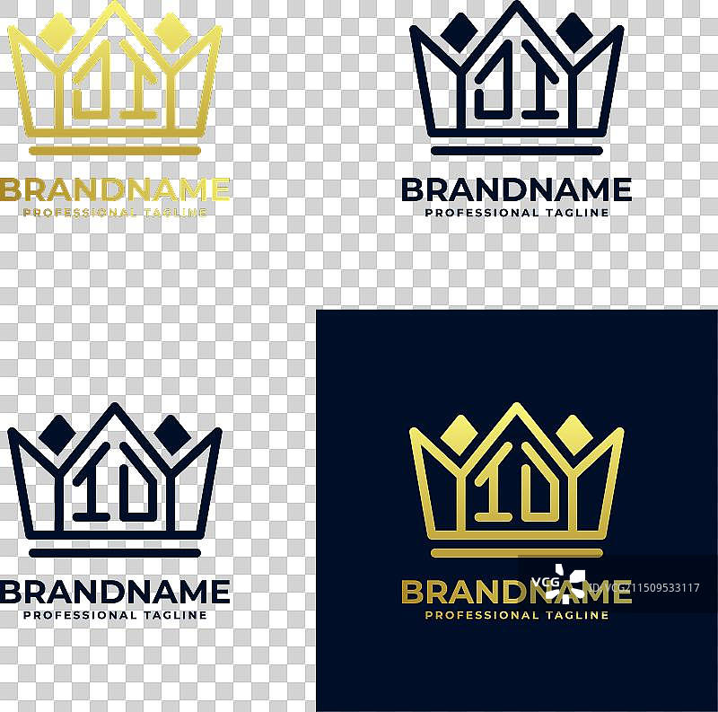 di和id家居国王logo套装图片素材