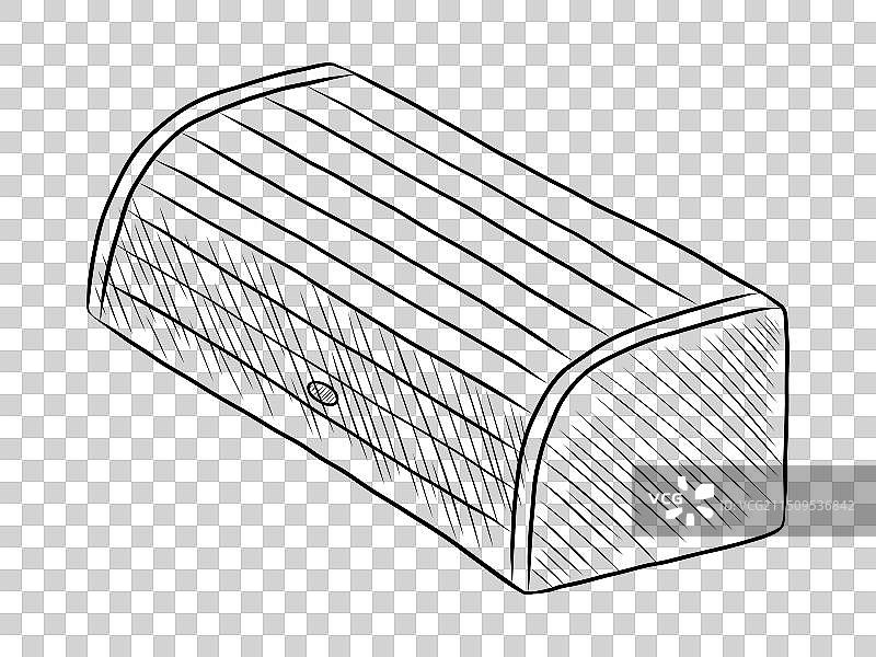 木制物品的黑白轮廓图图片素材