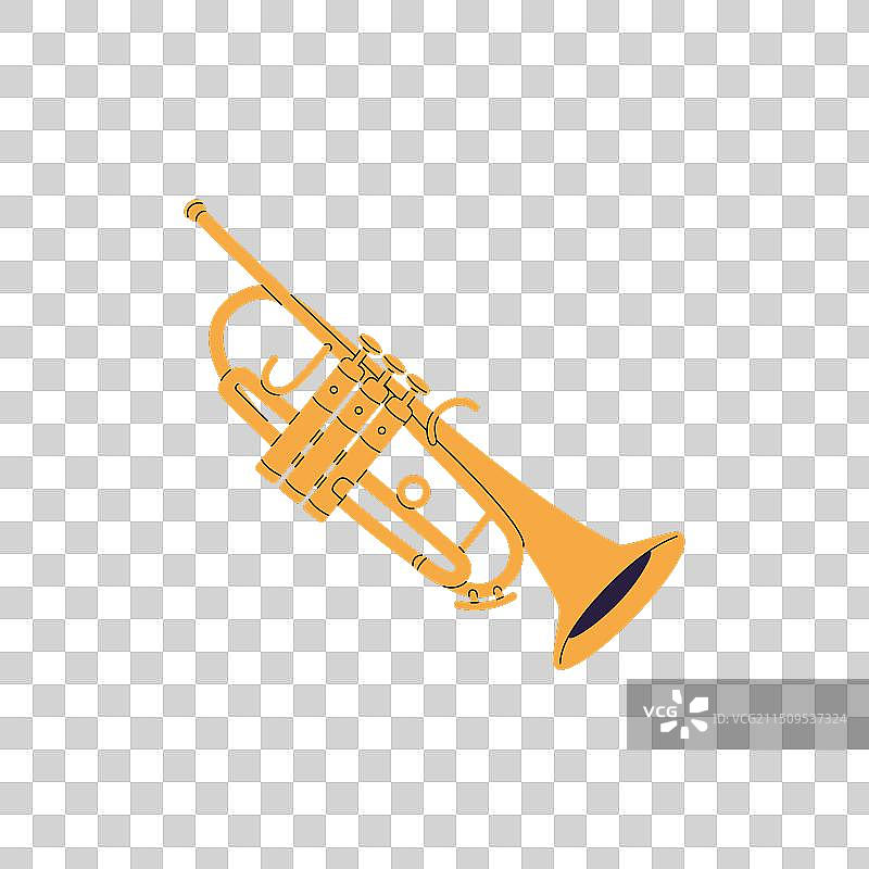 金色小号图标，演奏用途图片素材