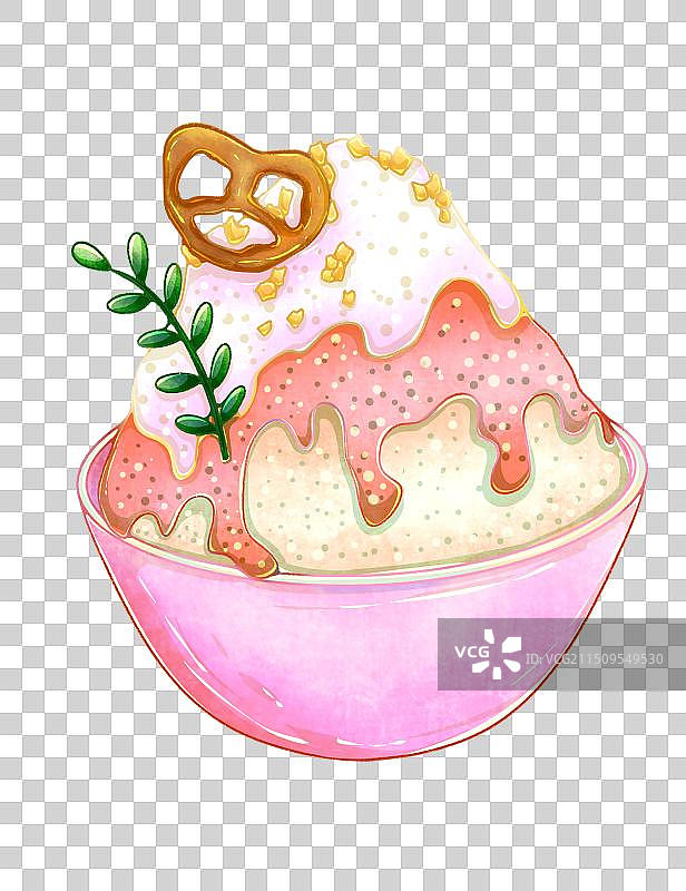 夏日冷饮-草莓冰沙图片素材