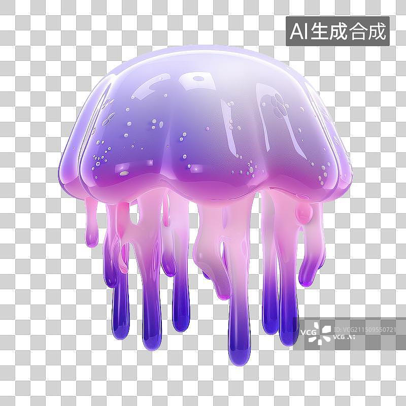 【AI数字艺术】3D渲染可口的果冻图片素材