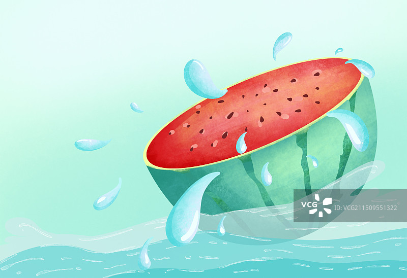 二十四节气大暑插画图片素材