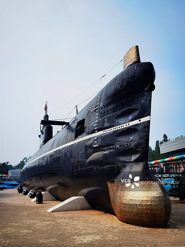 大连旅顺潜艇博物馆景区系列之潜艇外观（辽宁省大连市）图片素材