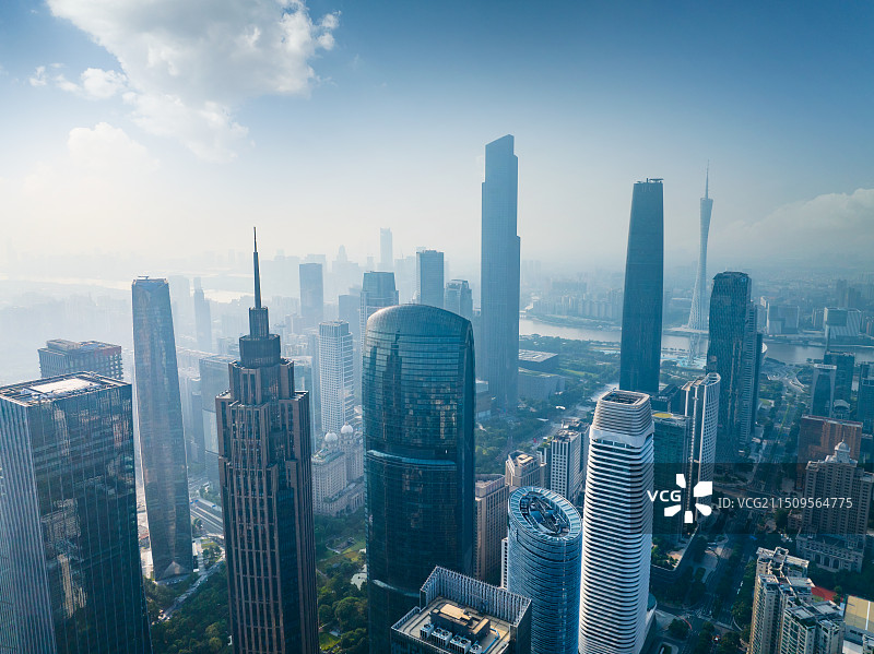 广州CBD城市天际线图片素材