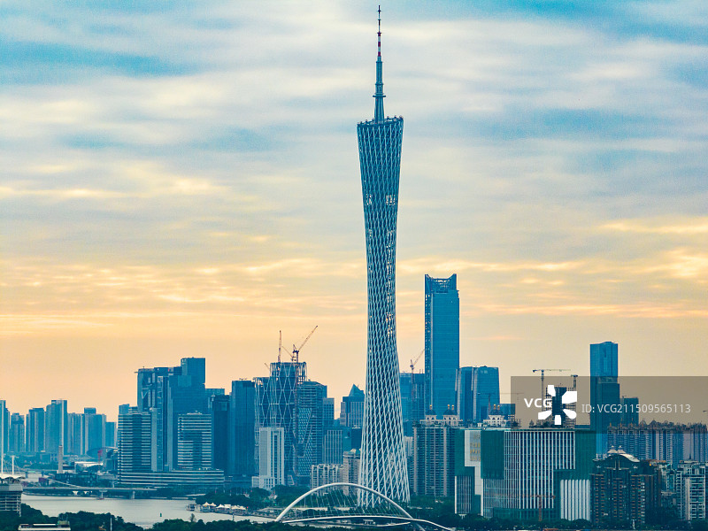 广州CBD城市天际线图片素材