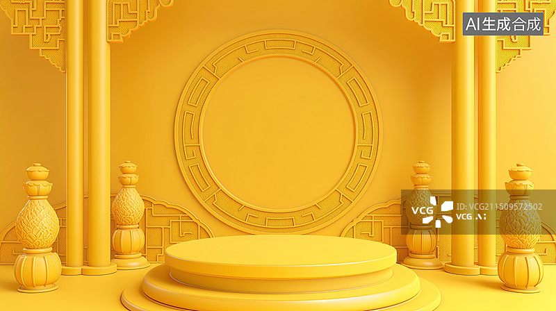 【AI数字艺术】中国风节日海报背景，产品展示背景图片素材