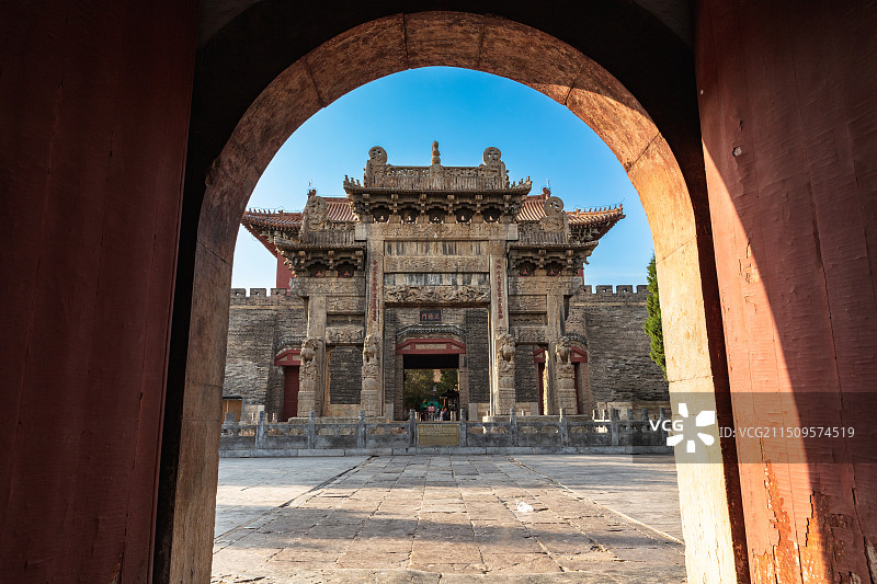 山东泰安岱庙坊和正阳门图片素材