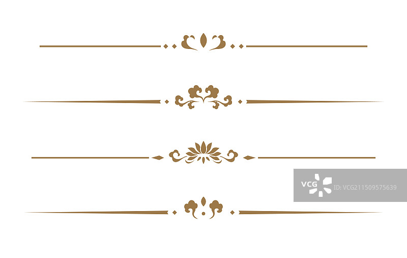 中式祥云分割线图片素材