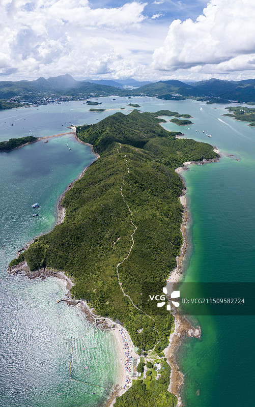 桥咀洲岛屿全貌图片素材