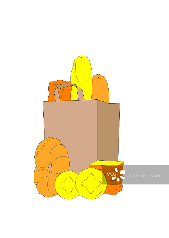 一袋面包图片素材