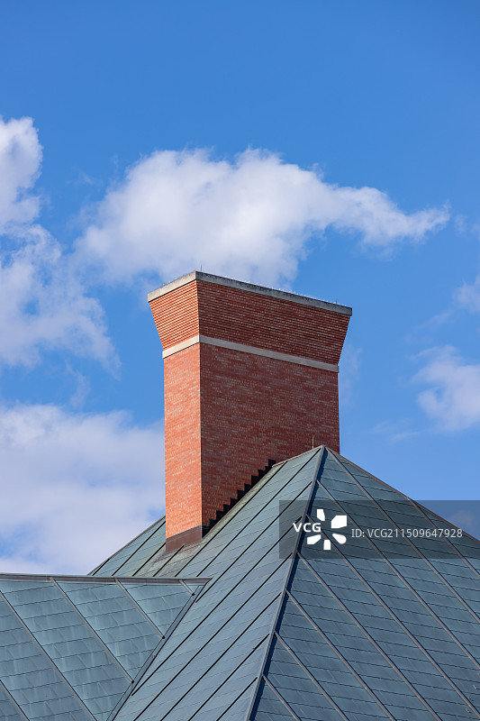 屋顶白云图片素材