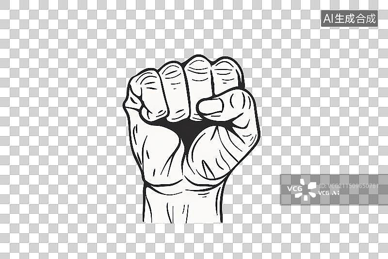【AI数字艺术】举起的拳头设计元素免抠素材图片素材