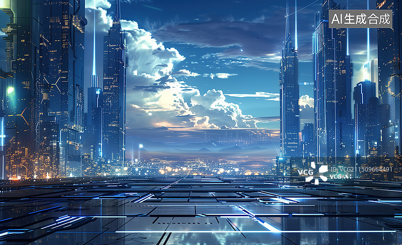 【AI数字艺术】未来城市图片素材
