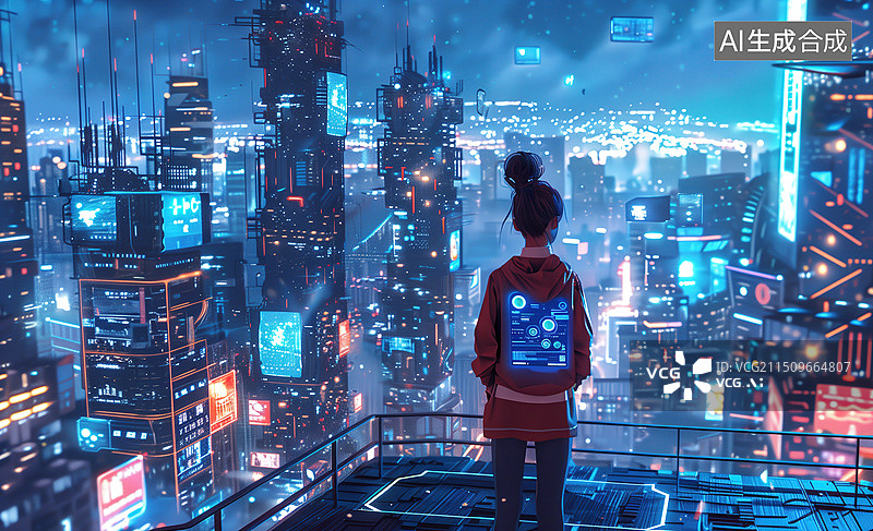【AI数字艺术】未来城市图片素材