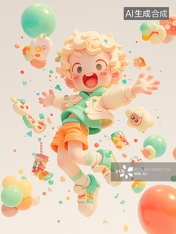 【AI数字艺术】卡通人物图片素材