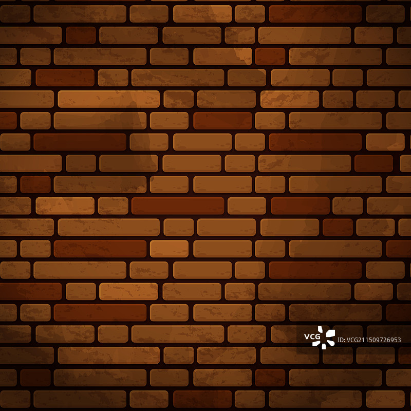 带有对称棕色图案的砖墙图片素材