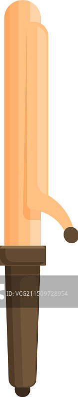 直发器打造波浪发型图标图片素材