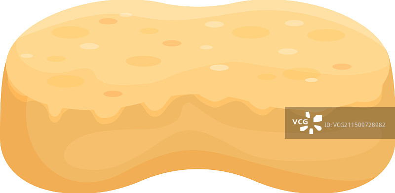 用于清洁的柔软黄色海绵特写图片素材