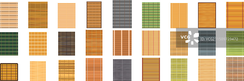 多种竹席图标合集图片素材